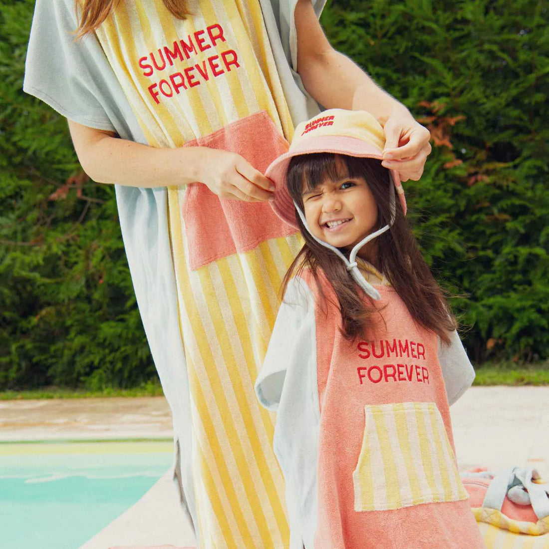 Chamaye - Kinder Poncho aus Baumwolle Summer Yellow