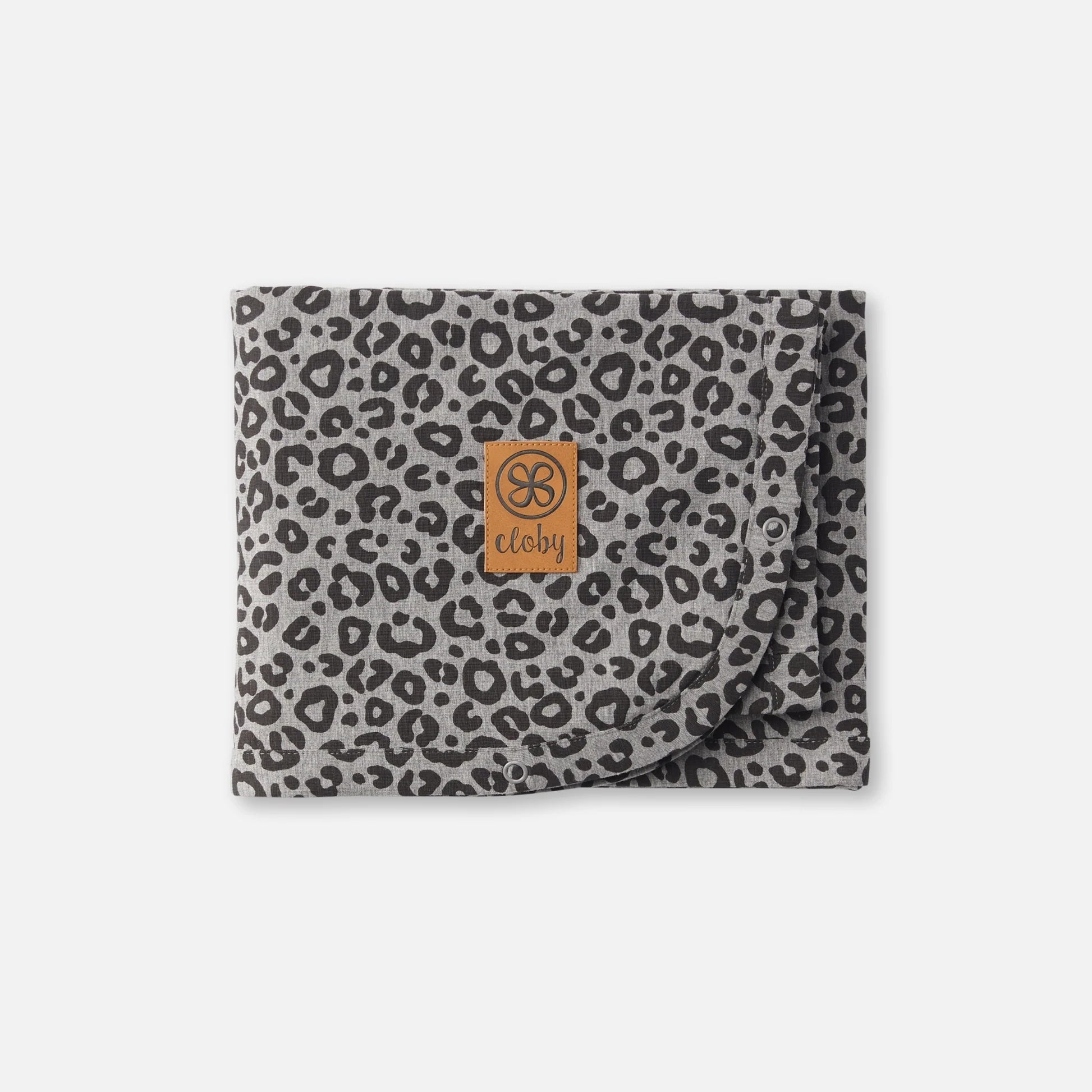 Cloby - Babydecke/ Sonnenschutz mit UV-Schutz 50 leopard grau