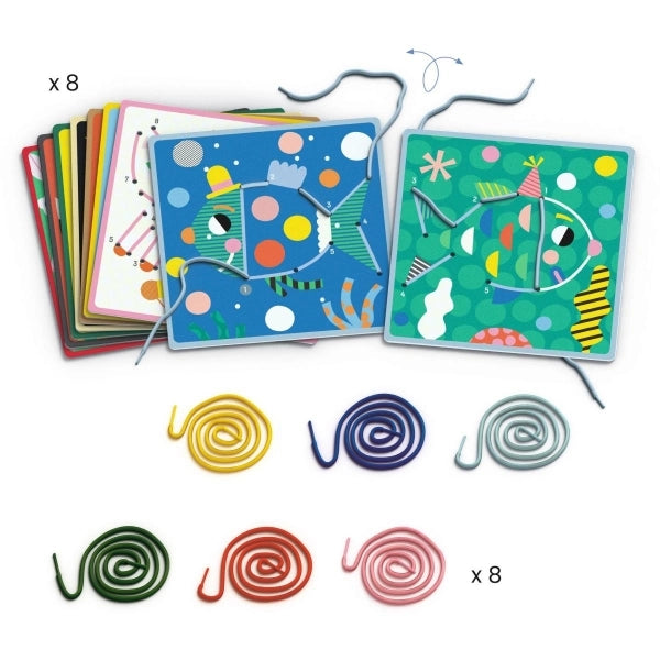Djeco - Lernspiele: Dot-to-dot - Schnürung - AURYN Shop