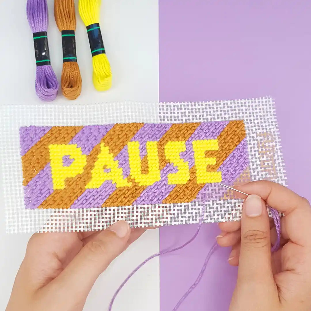 Fukuri - Leinwand-Set "PAUSE"– Lesezeichen