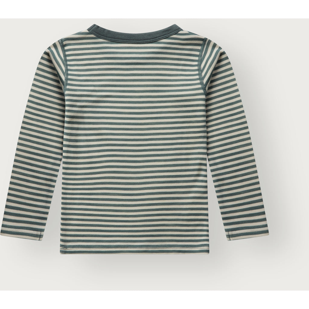 Hust & Claire - Kinder Langarmshirt "Abba", grün gestreift
