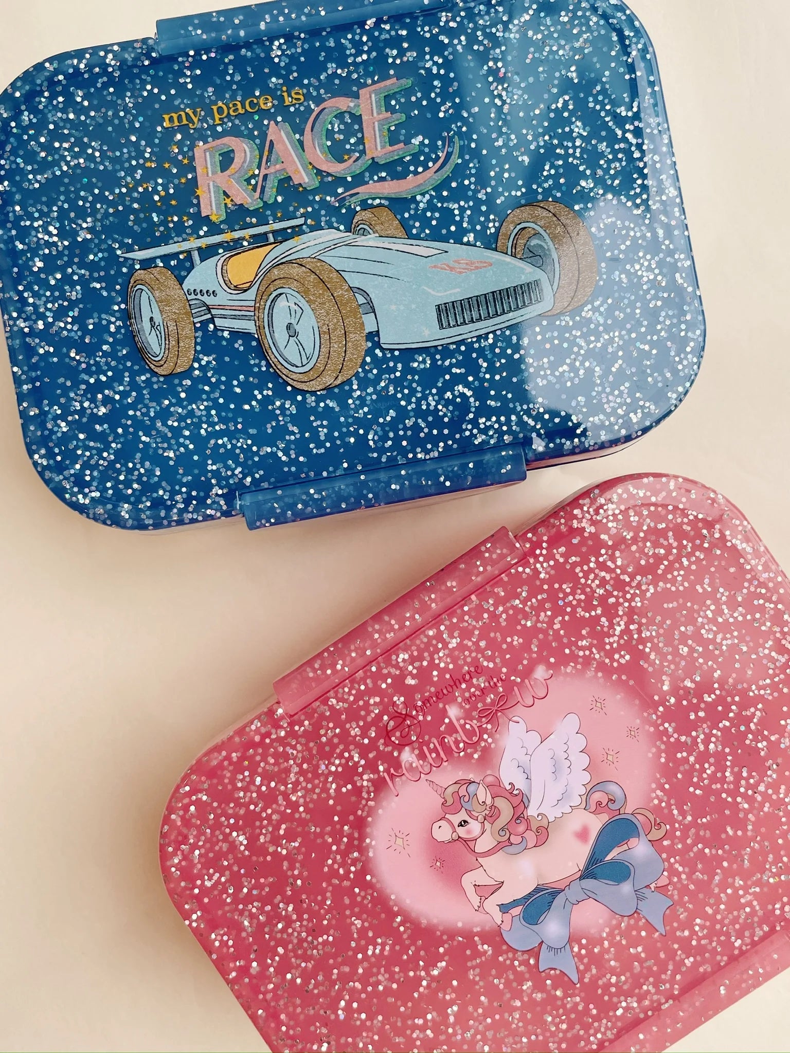 Konges Slojd - Kinder Glitzer Brotzeitdose Auto Race