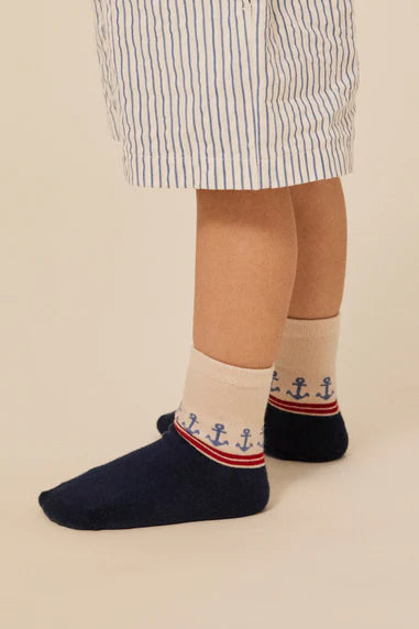 Konges Slojd - Jacquardstricksocken 2er-Pack - Anker