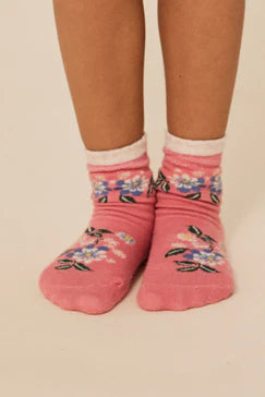 Konges Slojd - Jacquardstricksocken 2er-Pack - Blumen