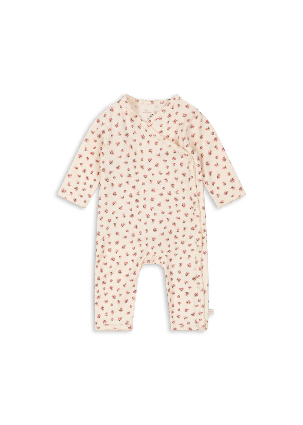 Weicher Wickel-Strampler für Babys aus einem leichten Baumwollmix mit einem Hauch von Stretch.