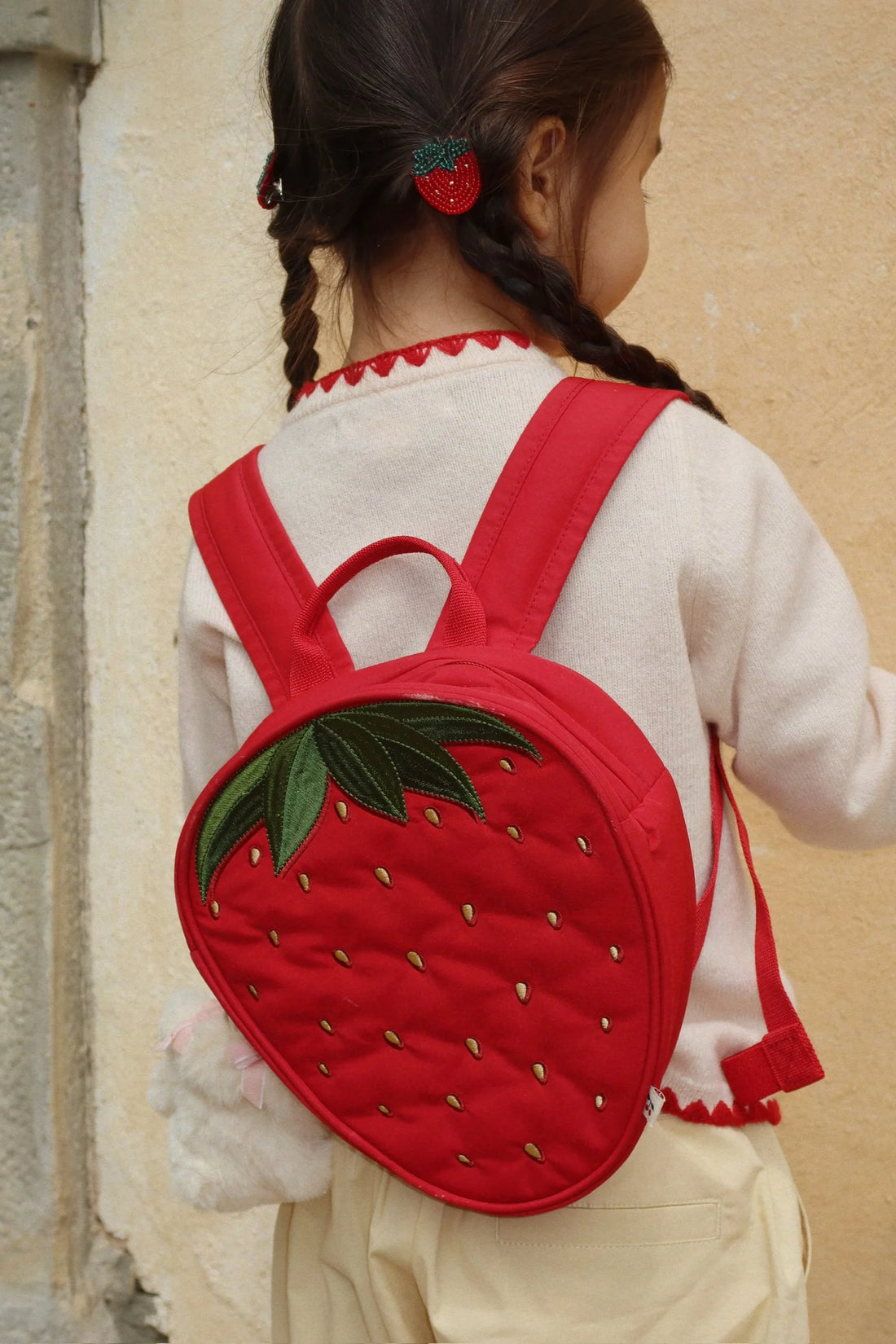 Konges Slojd - Kinder Rucksack "Erdbeere" für Mädchen