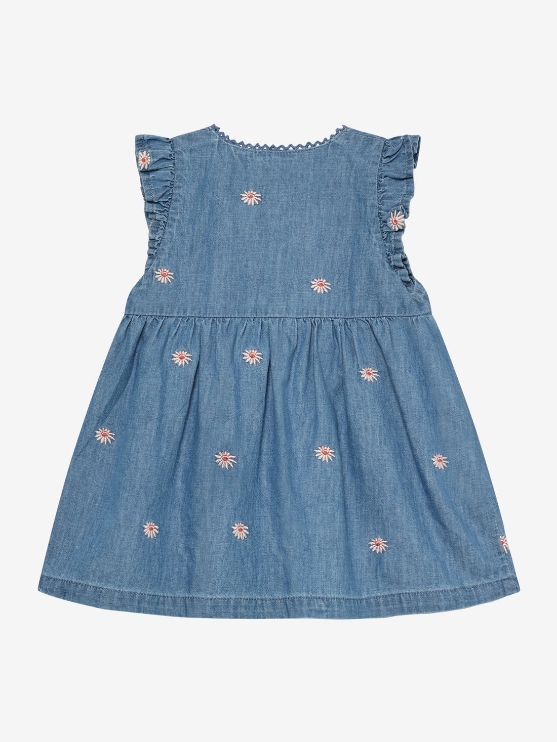 Minymo - Baby Jeanskleid mit Blumen
