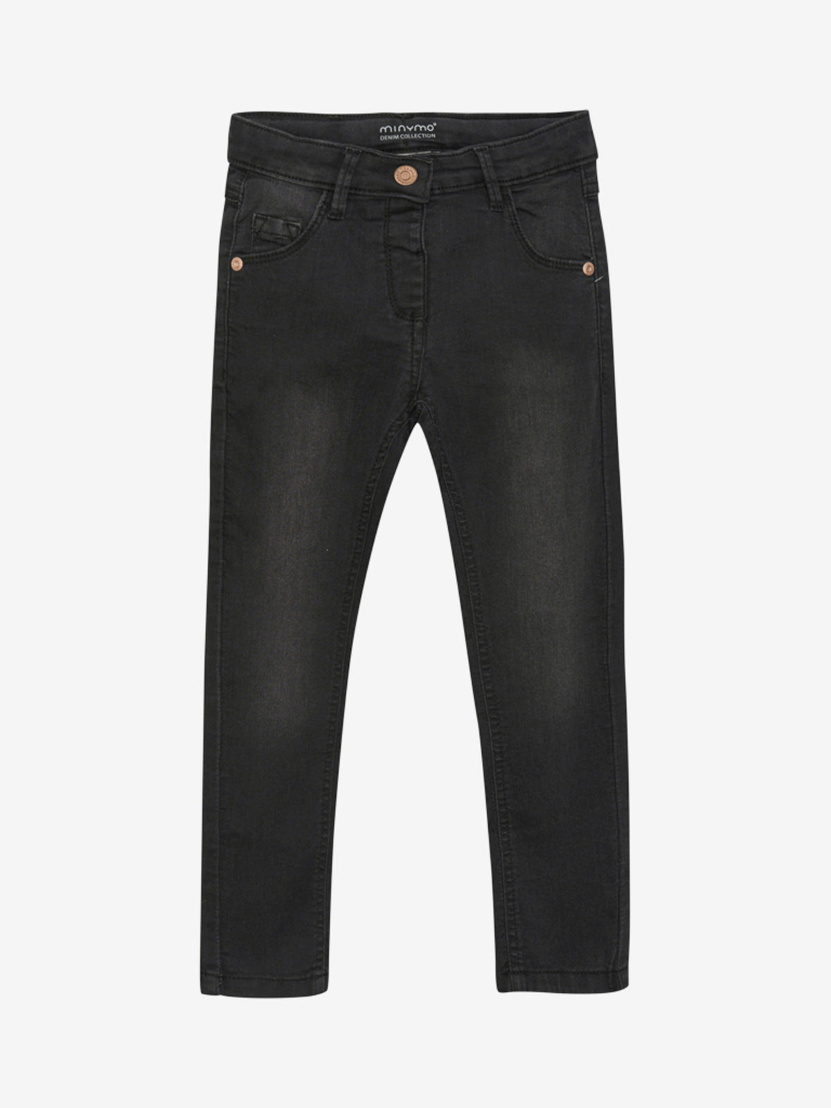 Klassische Jeans für Mädchen mit viel Stretch in dunkelblau von Minymo.