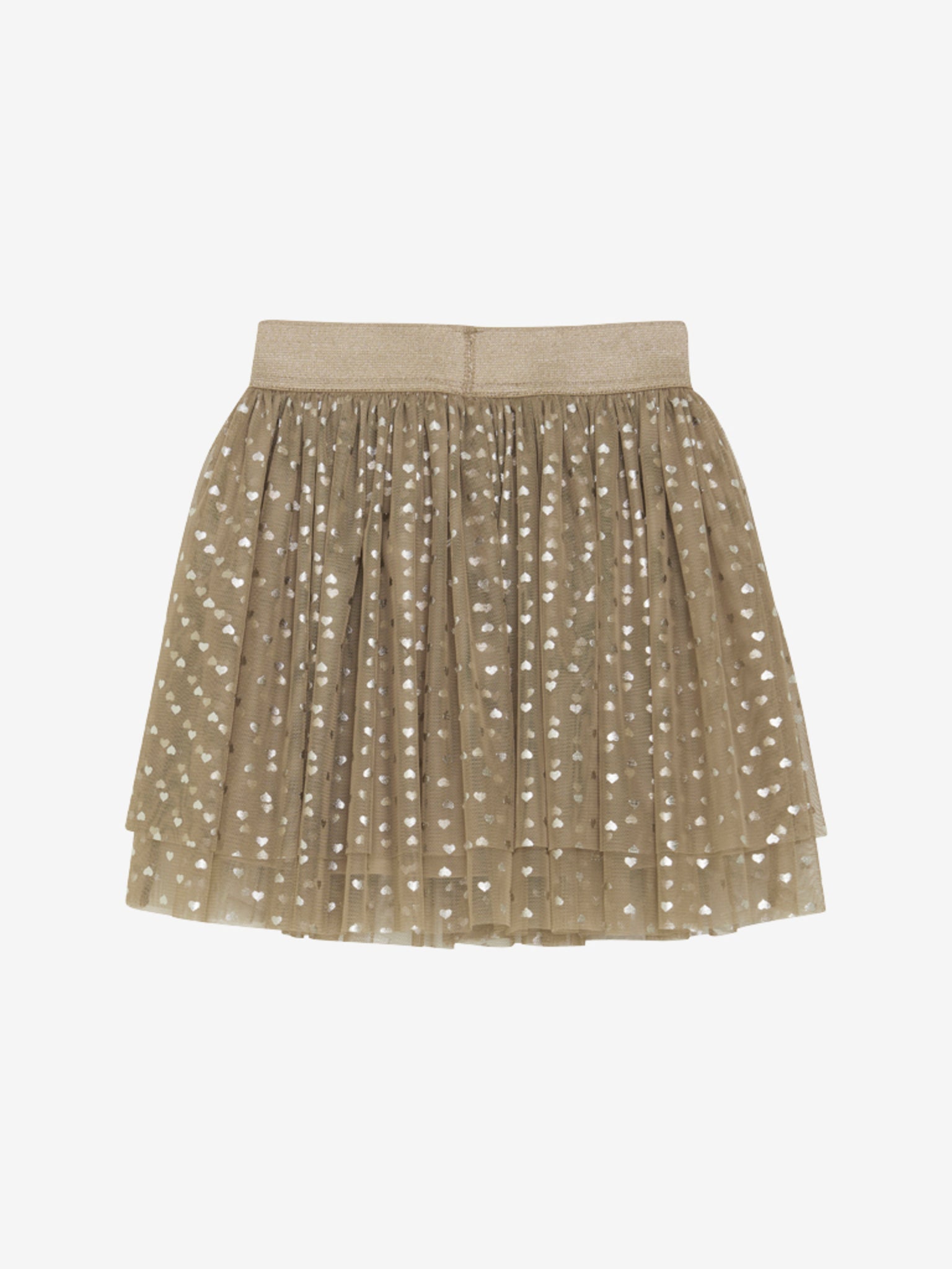 Minymo - Kinder Tüllrock Herzchen beige