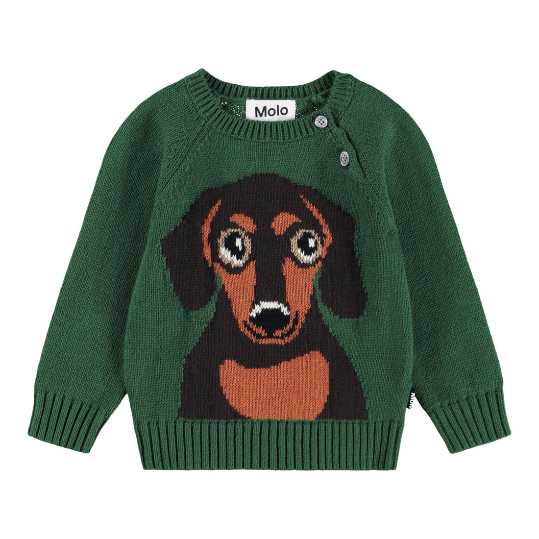 Molo - Strickpullover für Babys mit Dackel-Print