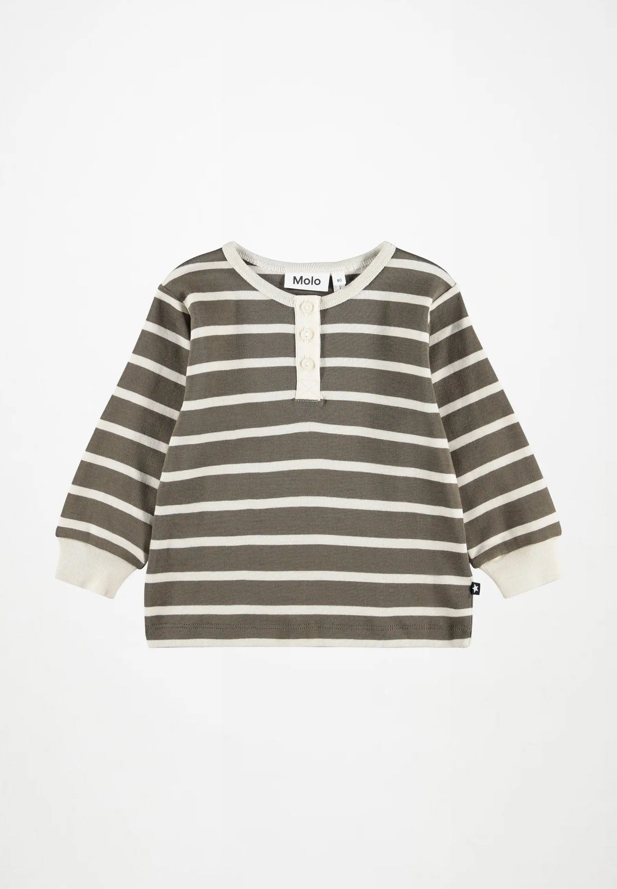 Molo - Baby Langarmshirt Baumwolle (Bio) braun gestreift