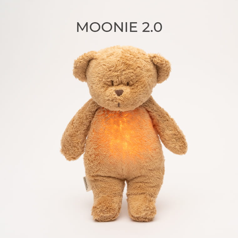 Moonie - Kuschelbär & Nachtlicht & Einschlafhilfe in einem beige