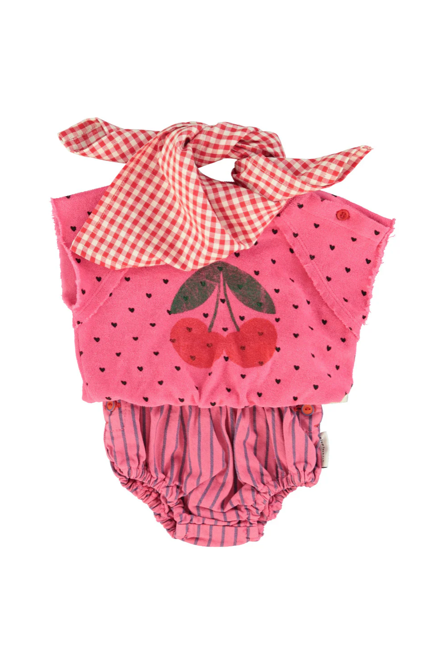 Piupiuchick - Kinder Bandana rot-weiß Baumwolle (Bio)