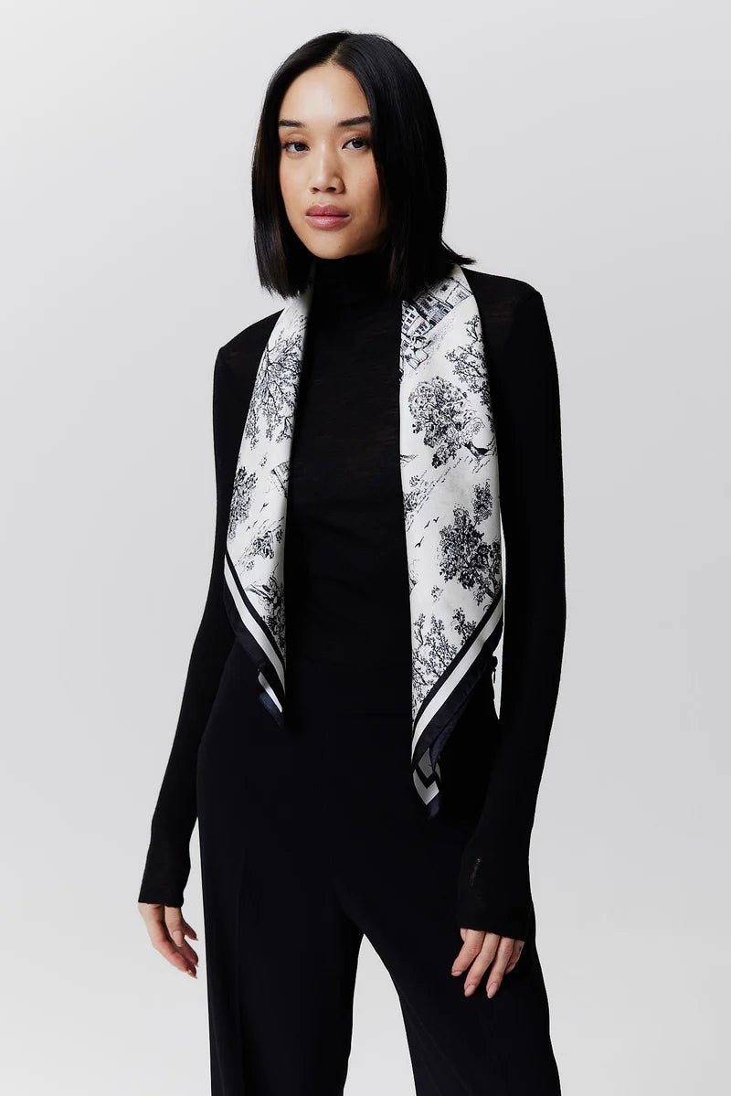 Prinz Berlin- Seidentuch Toile Valentin weiß