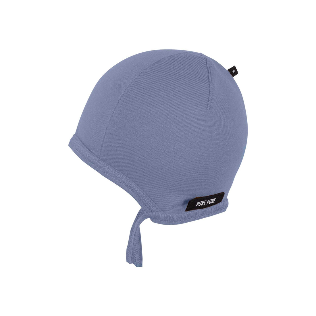 Pure Pure - Babymütze mit Bändchen Tencel bluebell