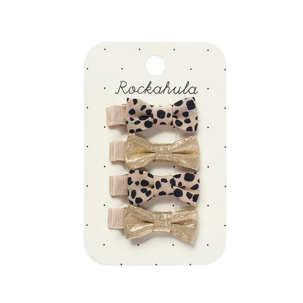 Rockahula - Haarspangen Mini Leoparden-Schleifen