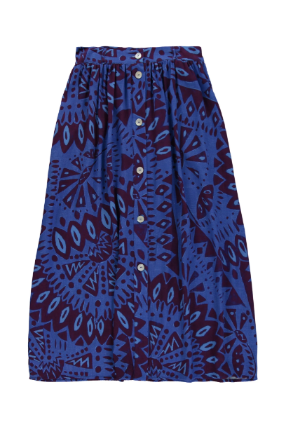Langer Rock mit Gürtelschlaufen an der Taille mit seitliche Taschen von Sisters Department