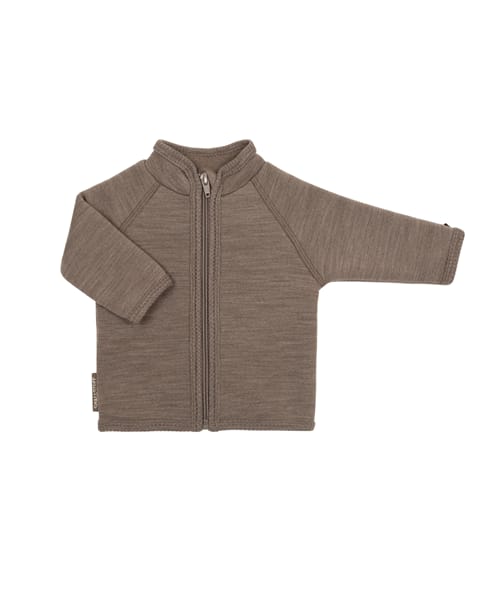 Süße Babyjacke aus 100% Merinowolle mit sehr weicher, gebürsteter Wollinnenseite von Smallstuff.