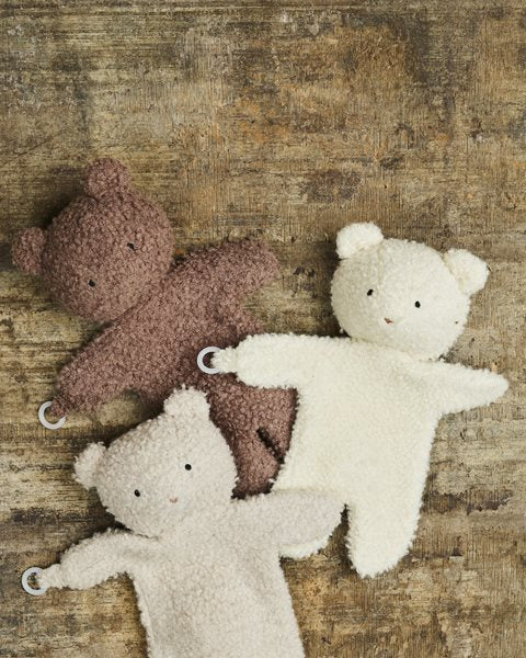 Smallstuff - Kuscheltuch Bär Merinowolle beige