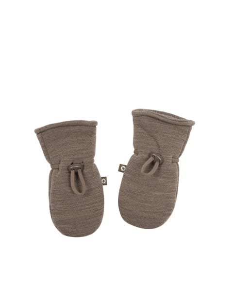 Smallstuff - Babyfäustlinge braun Merinowolle