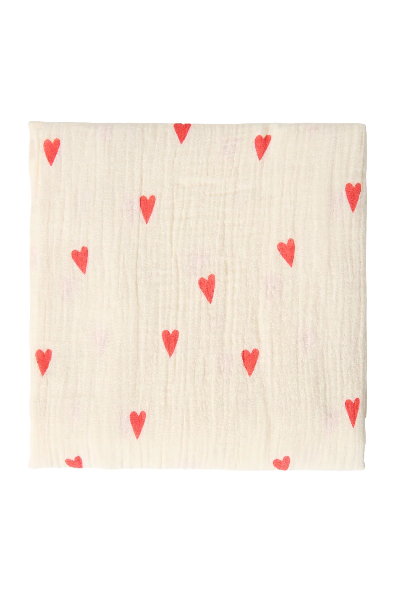 Studio Noos - Babyswaddle Herz 120cm aus Baumwolle (bio) natur