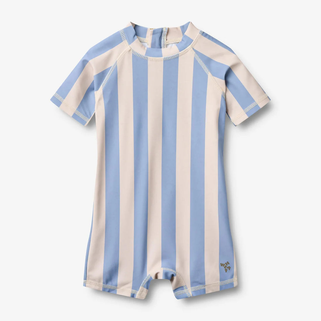 Wheat - Baby Badeanzug “Cas” blau-weiss gestreift