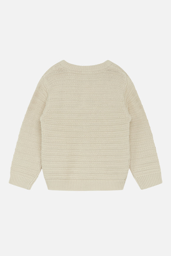 Hust & Claire - Strickjacke Charli Streifen beige - AURYN Shop