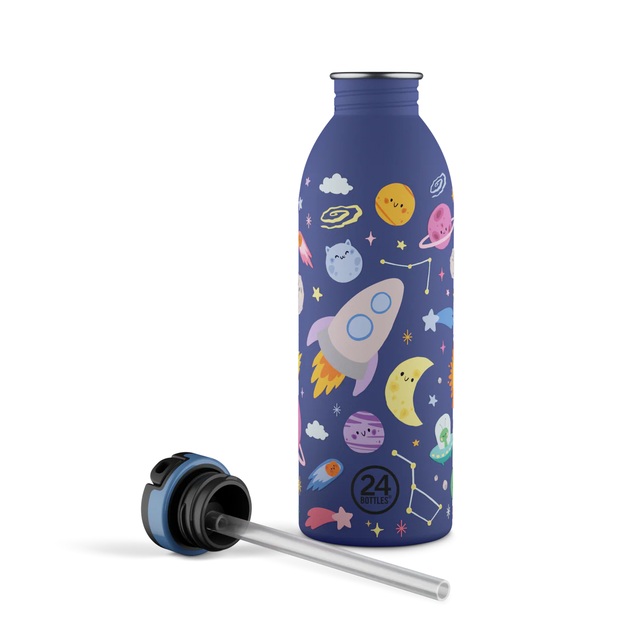 24 Bottles - Trinkflasche 500ml Weltall blau