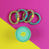Ava & Yves - 4er Haargummi-Set, mint-gelb
