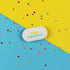 Ava & Yves - Radiergummi oval "Yeah Schulkind", gelb-mint