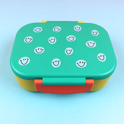 Ava &amp; Yves - Lunchbox smile, grün-ocker-hellblau