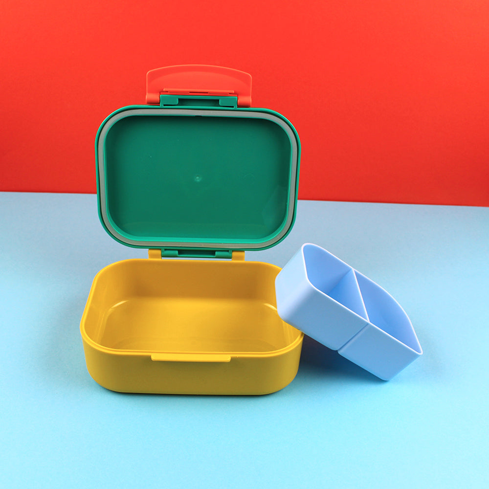 Ava &amp; Yves - Lunchbox smile, grün-ocker-hellblau