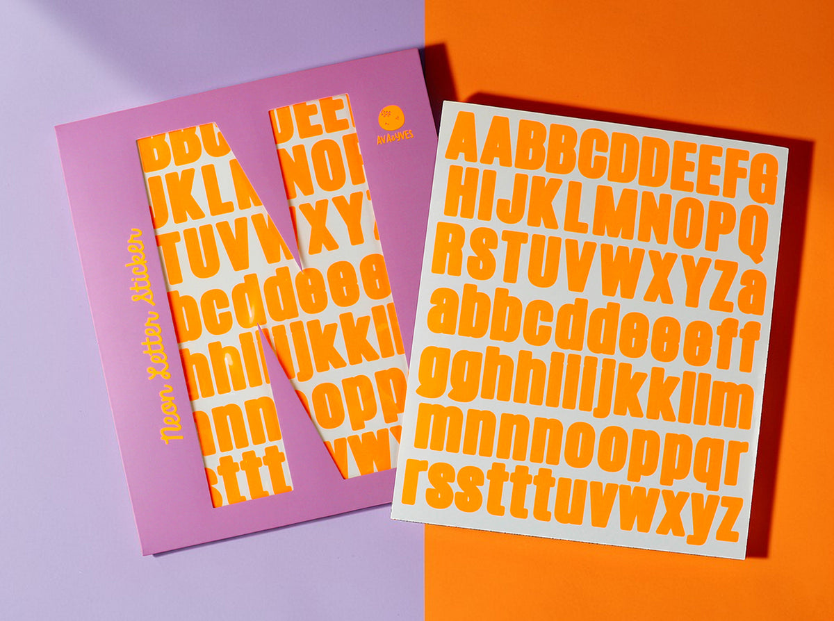 Ava &amp; Yves - Buchstabensticker, orange