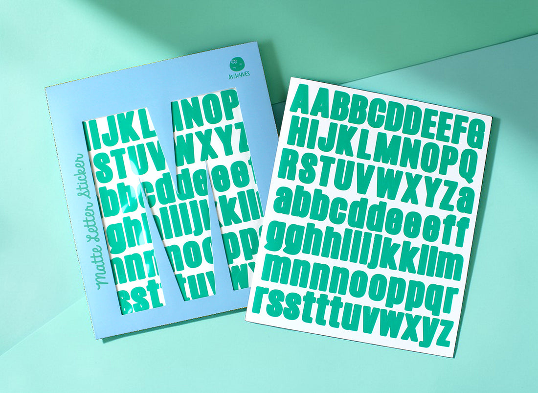 Ava &amp; Yves - Buchstabensticker, grün