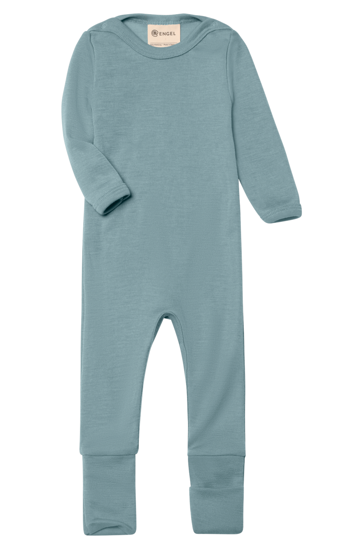 Engel - Baby-Schlafoverall mit Umschlägen an den Füßen blau