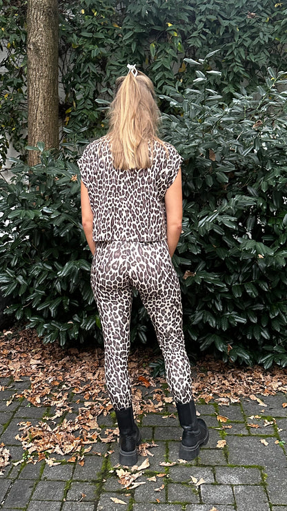 AURYN - Damen Bambus Leggings leoprint