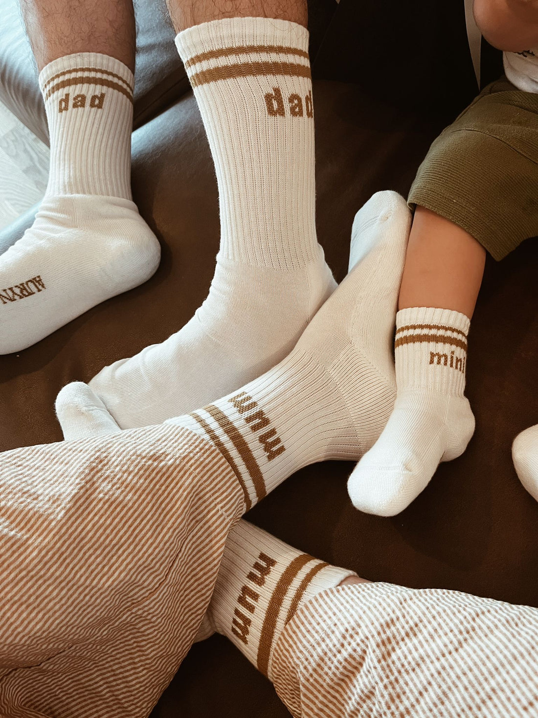 AURYN -  mini/ mum/ dad Socken weiß - Partnerlooksocken MINI &amp; ME