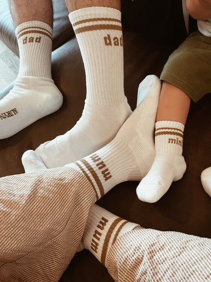 AURYN -  mini/ mum/ dad Socken weiß - Partnerlooksocken MINI &amp; ME