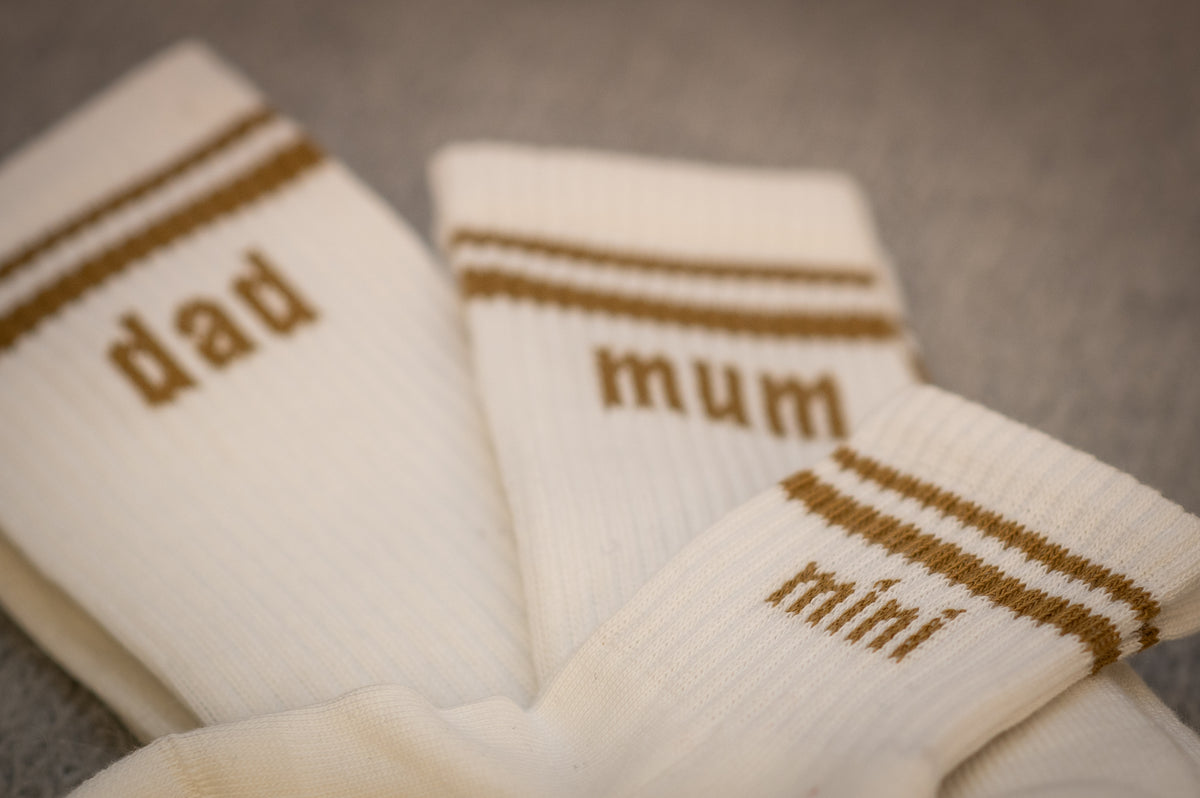 AURYN -  mini/ mum/ dad Socken weiß - Partnerlooksocken MINI &amp; ME