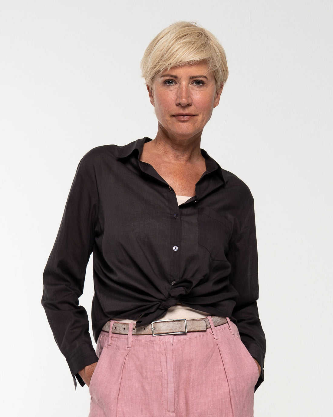Alma & Lovis - Hemdbluse Bio-Baumwolle braun