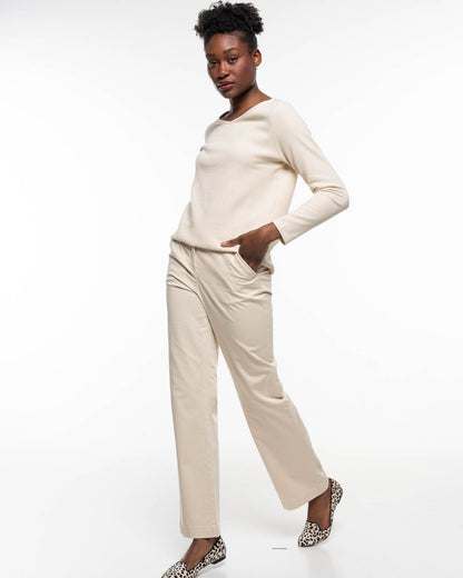 Alma &amp; Lovis - Chino mit geradem Bein aus Bio-Baumwolle creme