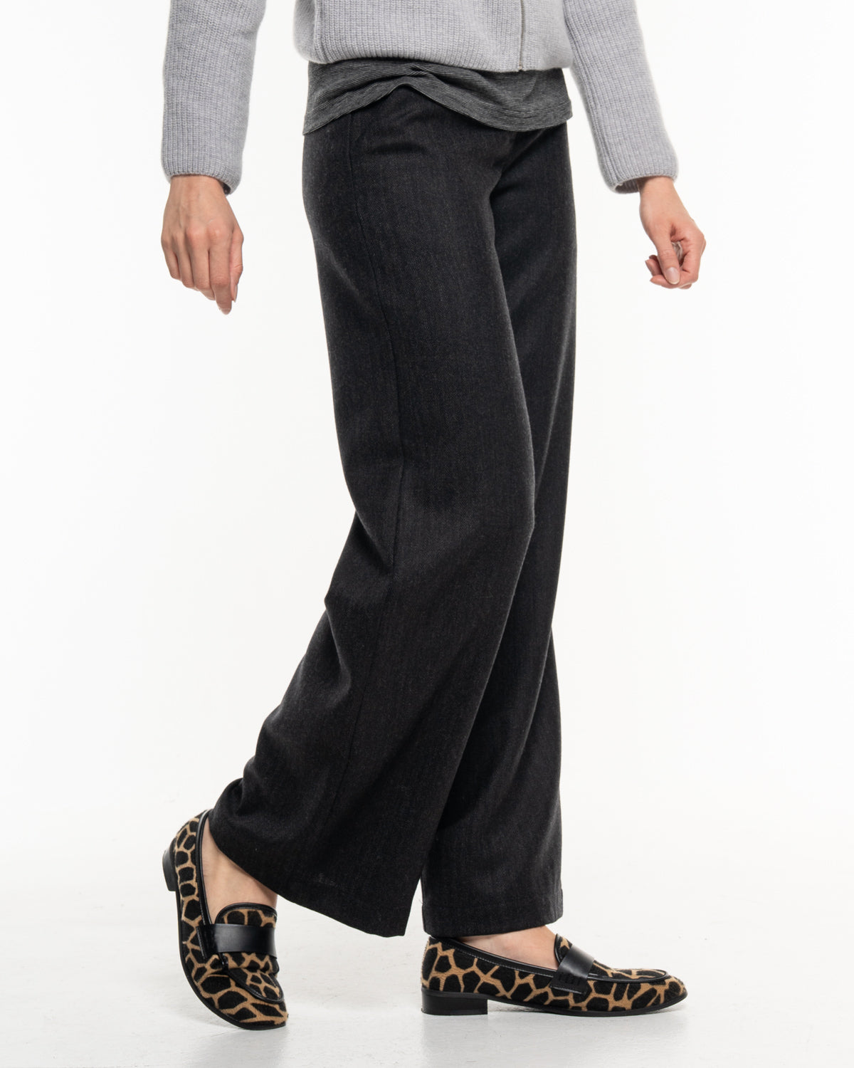 Alma &amp; Lovis - Hose Marlene aus Wolle Dunkelgrau