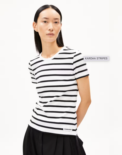 Armedangels -  T-Shirt KARDAA weiss schwarz gestreift