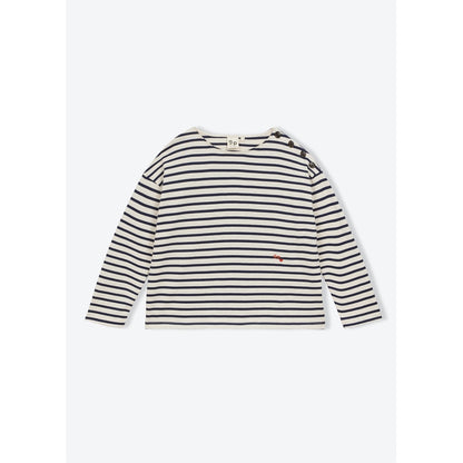 Arsène et les Pipelettes - Damen Langarmshirt dunkelblau-weiß gestreift