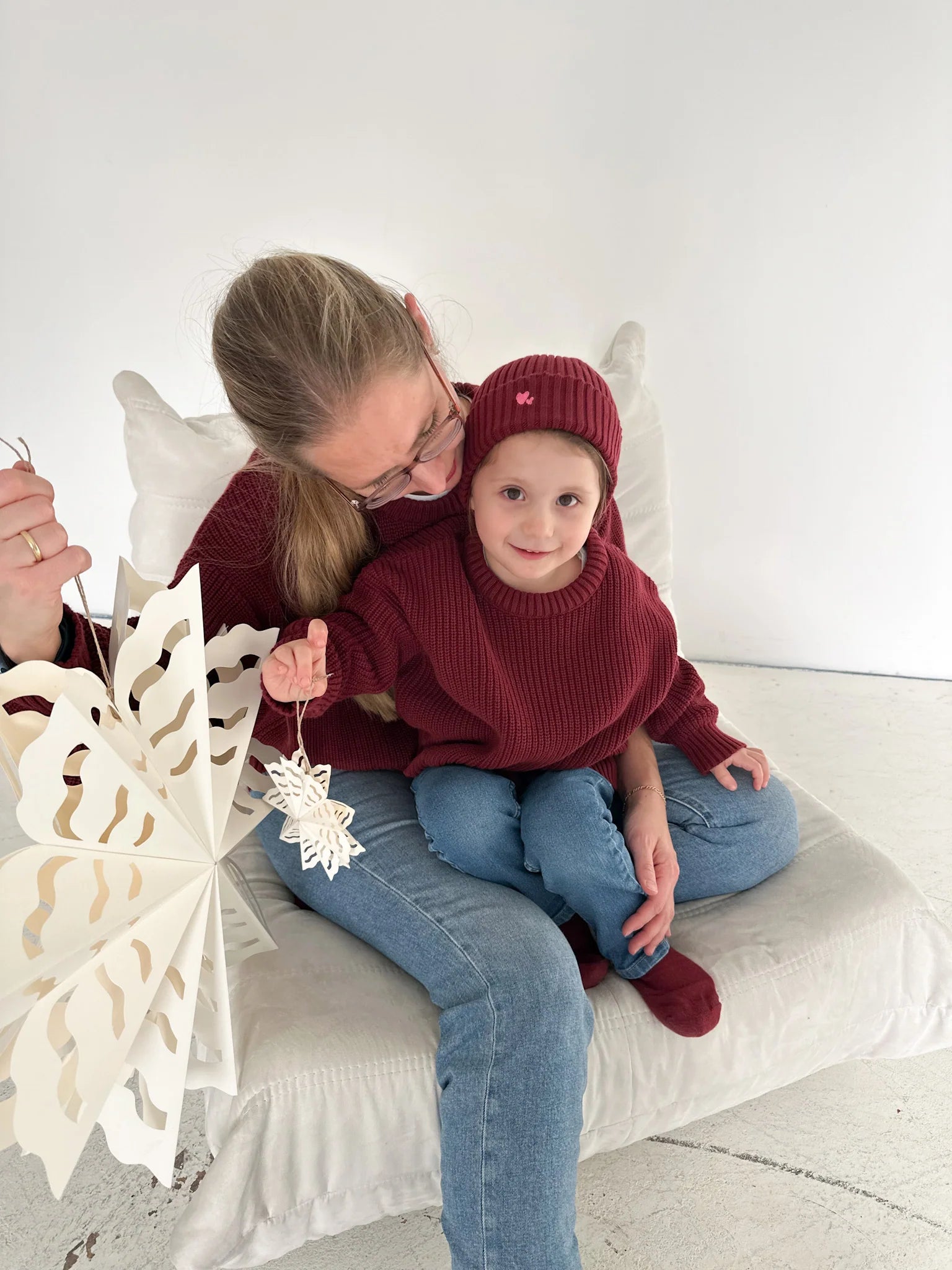 Atelier Rive - Baby Chunky Knit Pullover bordeaux