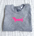 Auryn - Baby Shirt grau Biobaumwolle mit Dackel pink
