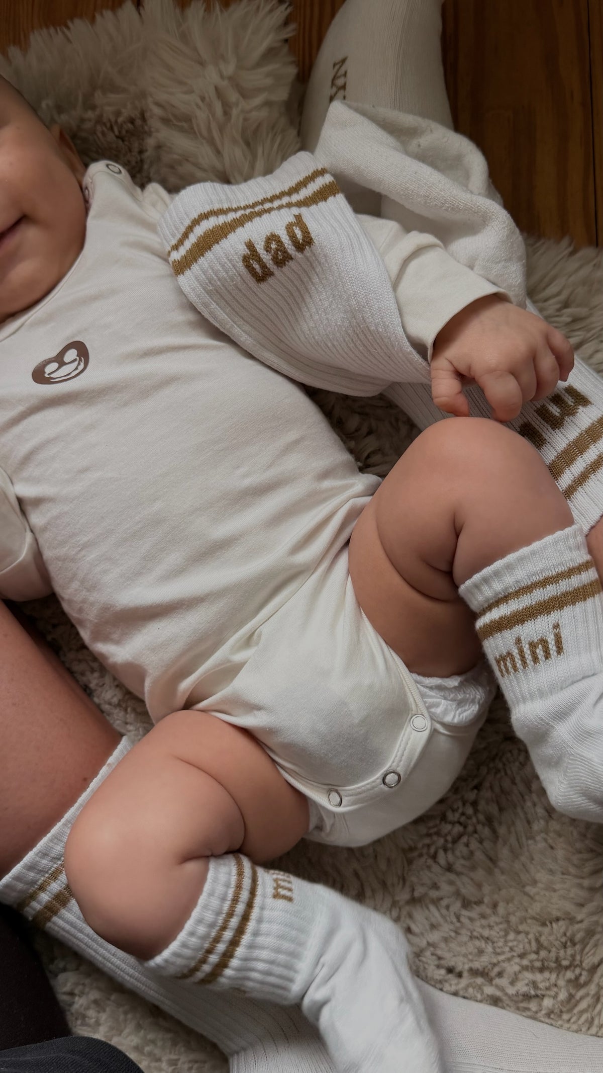 AURYN -  mini/ mum/ dad Socken weiß - Partnerlooksocken MINI &amp; ME