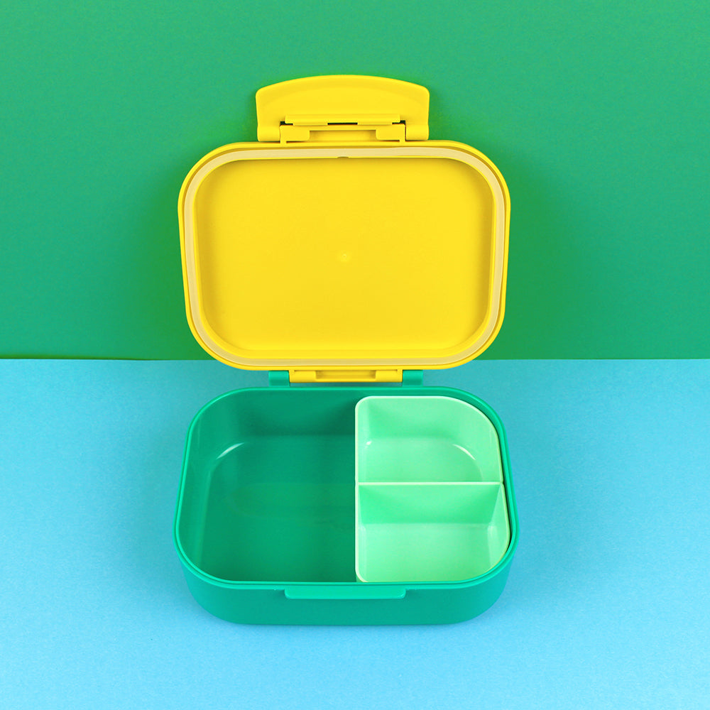 Ava &amp; Yves - Lunchbox Streifen gelb-blau-grün