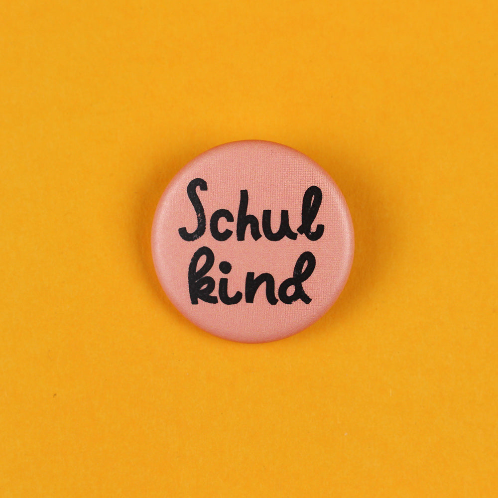 Ava &amp; Yves - Kinder Button "Schulkind",rosa