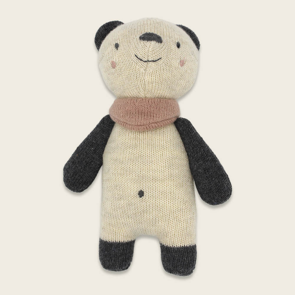 Ava &amp; Yves - Babyrassel Baumwolle (bio) Panda rosa